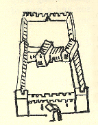 Middleton Hall sketched by Thomas Machell